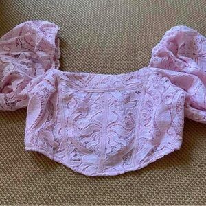 Lace Puff Sleeve Blouse